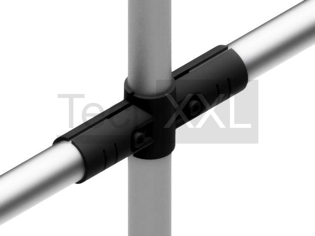 Grundverbinder D28, schwarz, 2-seitig 180°, schwer
