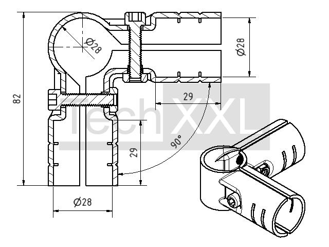 Verbinder und Reduzierer Metall gerippt, 2,68 €