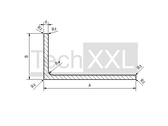 Winkelprofil 100x100x6 Rw/Rz5/0,5 wie HH300WP78
