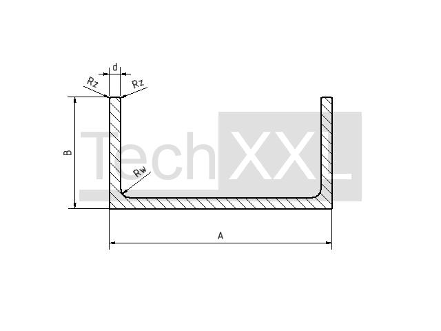 CAluprofil 25x25x2 Rw/Rz0,5 wie HH300CP12